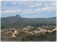 view of thumb butte in prescott arizona